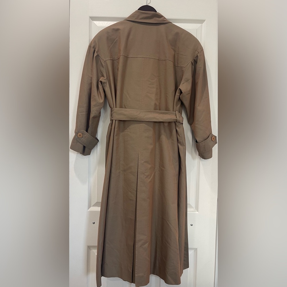 Cacharel Vintage Men’s Trench Coat Size  XL Beige Belted Overcoat - Picture 2 of 6